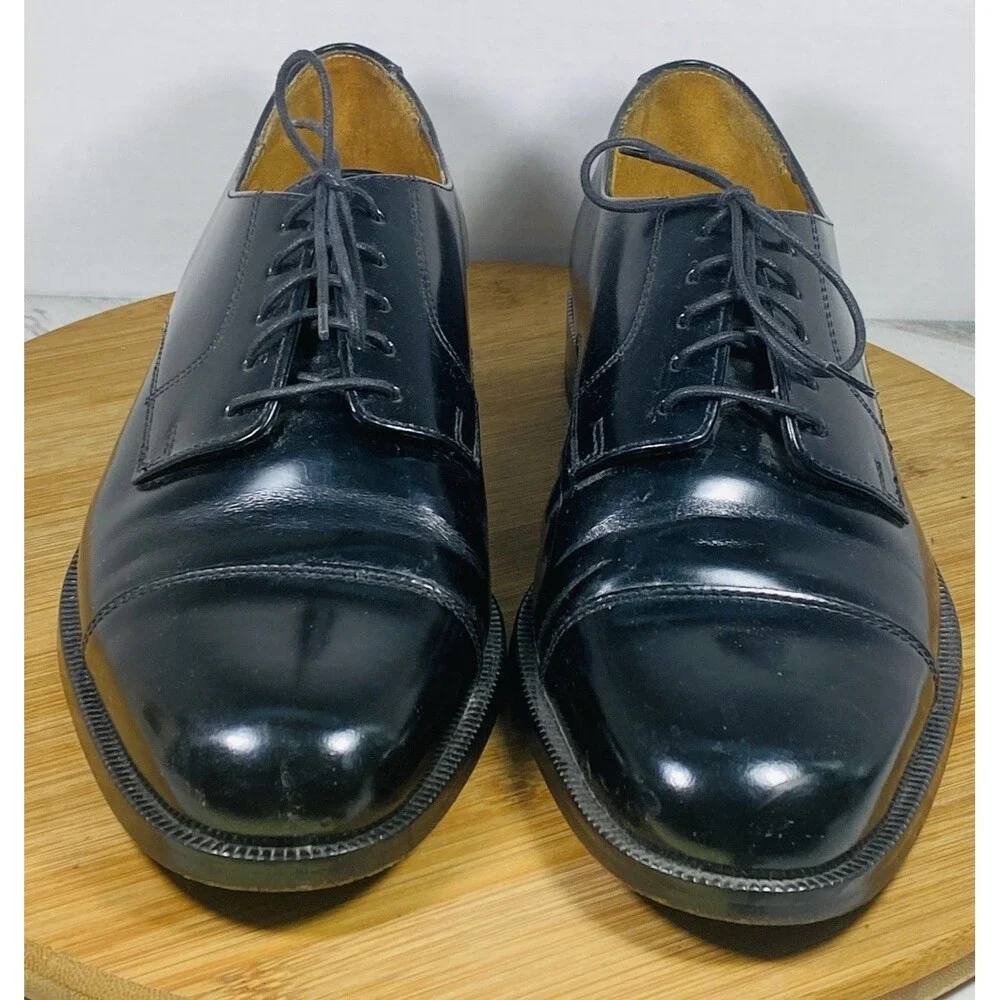 Cole Haan Men’s Caldwell 08330 Black Leather Cap Toe Oxford Shoes Size 8D